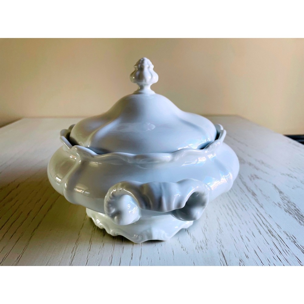 JOHANN HAVILAND BAVARIA White Porcelain Covered Vegetable Soup Tureen Dish Lid - Picture 4 of 10